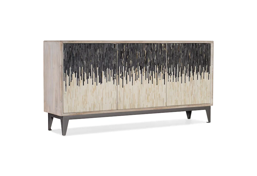 Living Room Accents Three Door Console by Hooker Furniture at Esprit Decor Home Furnishings